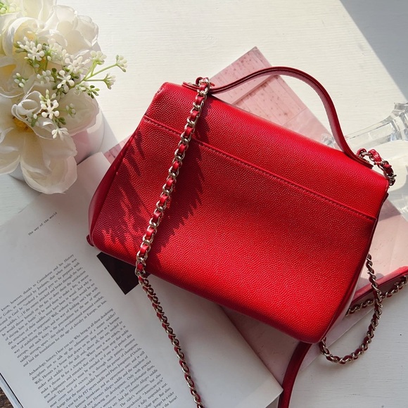 Chanel Small Business Affinity Flap Caviar Red GHW - Picture 4 of 7